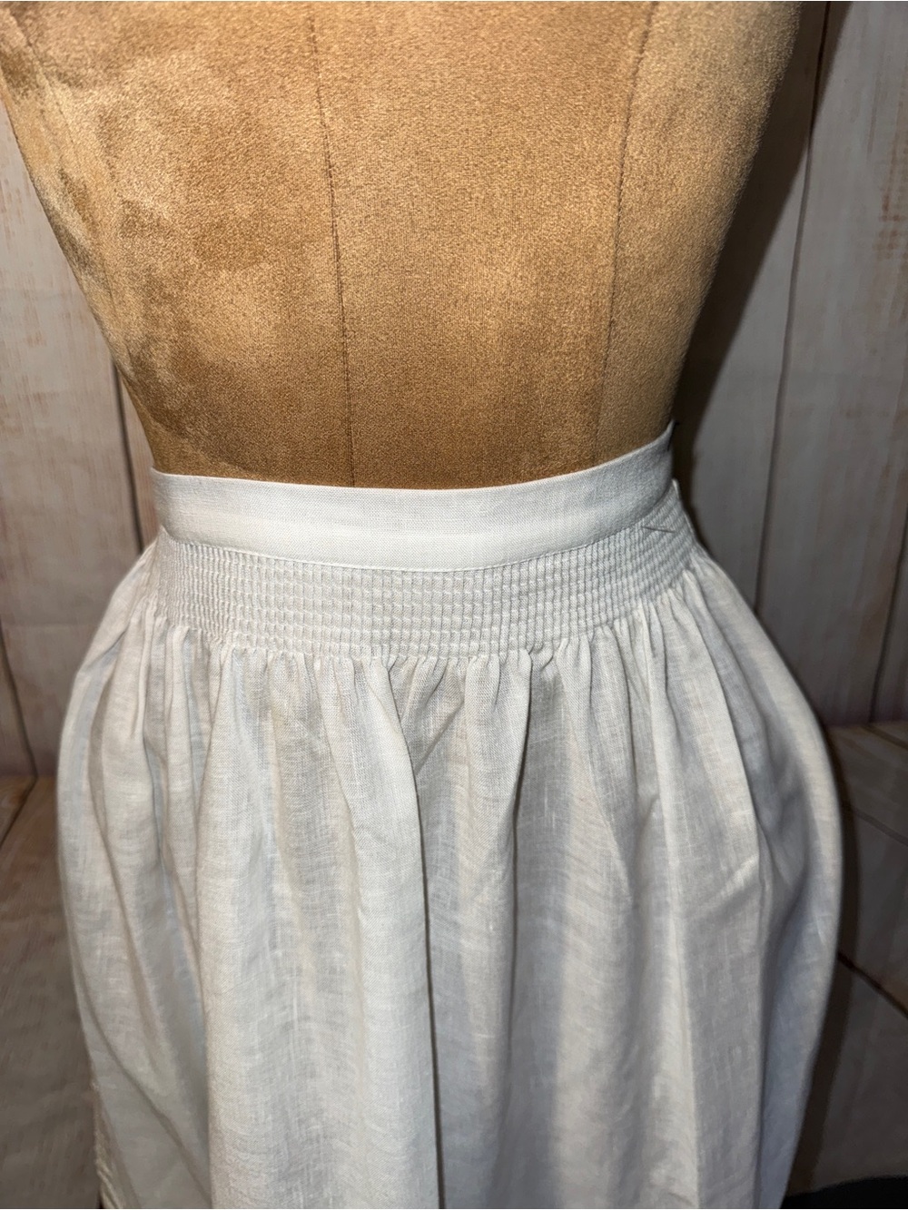 Vintage Authentic Helene Straßer Drindl Apron, White, Size 40 = US Large German - Picture 2 of 10